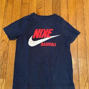 Nike Kids Navy and Red Baseball Tee